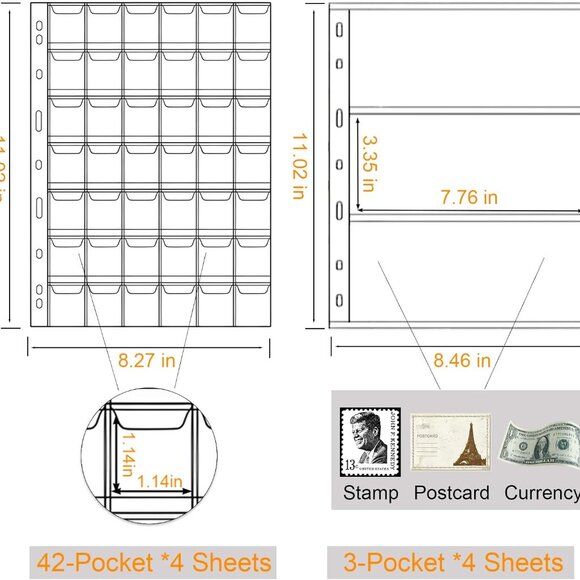 Coin Collection Book Holder for Collectors,428 Pockets Coin Collection Supplies - Picture 5 of 6